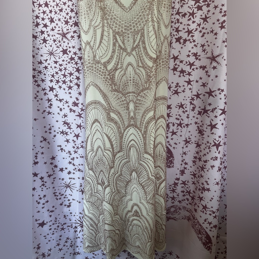 Jump Rose Gold Sequin Embellished Ivory Dress - Picture 4 of 8